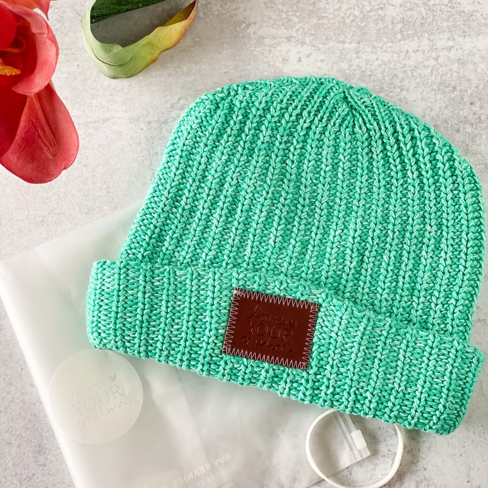 Love your melon mint green cuffed hat